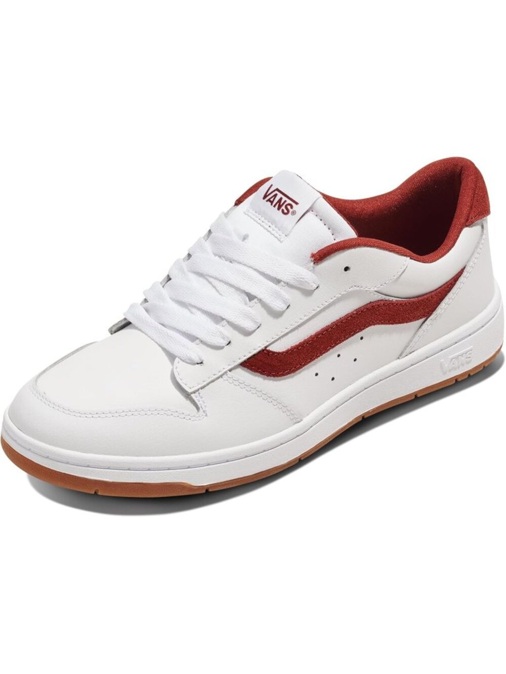 Vans Men's Pop Brick Red Closed Toe Lace Up Comfortable Ryland Ls Sneakers Shoes